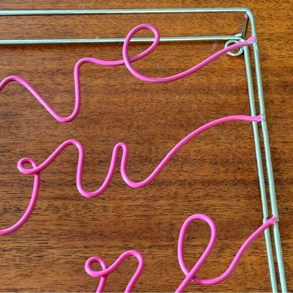 Love You More Gold and Pink Wall Home Decor Script Modern 12”x12” - Picture 4 of 10